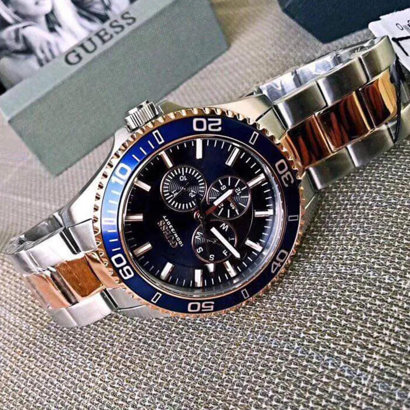 Guess Chaser Quartz Multi-function Blue Dial Men’s Watch- W0172G3